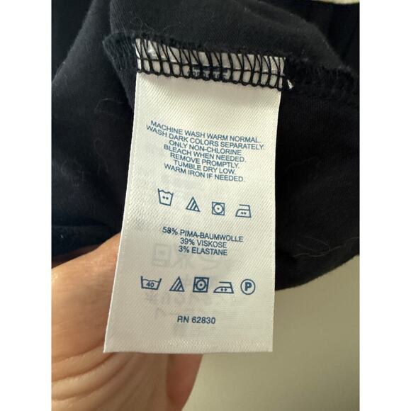 Lands’ End Black/Cream Fit & Flare Cross Front Pique Dress, Women’s Plus 3X - Picture 6 of 6